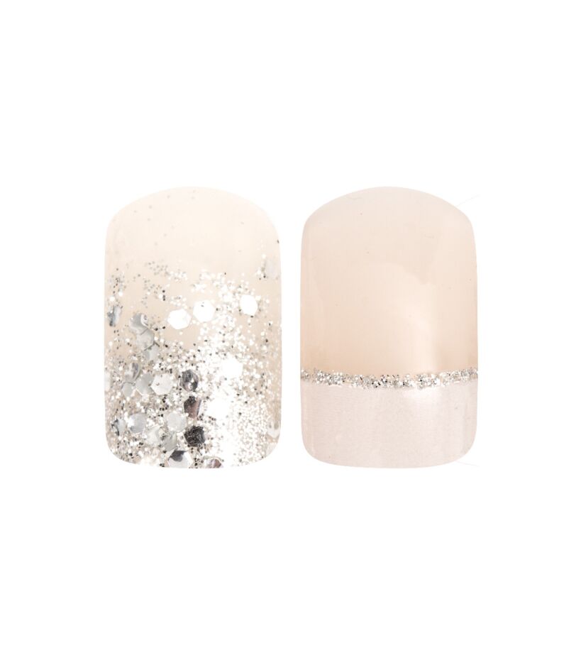 Peggy Sage - Set 24 faux ongles avec patch - pink sparkle