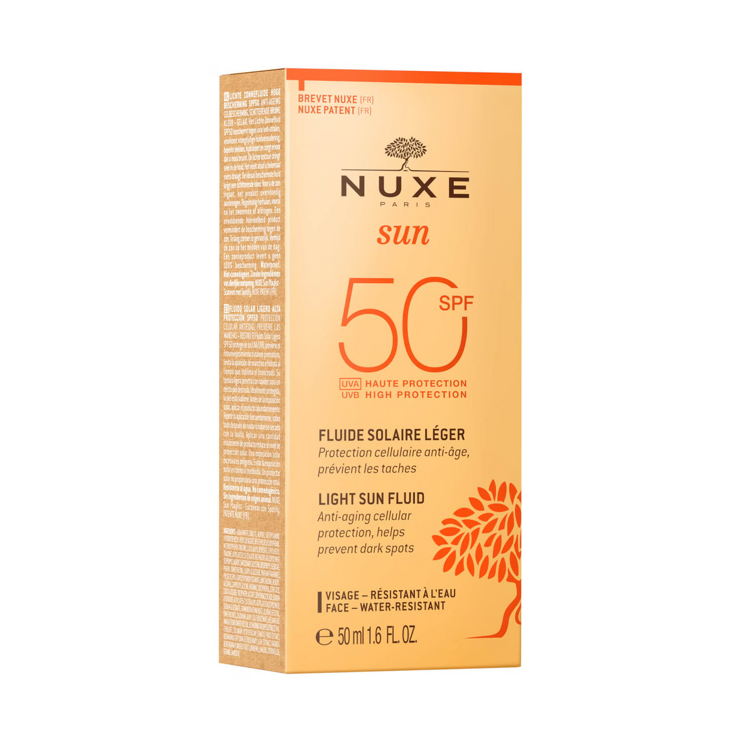 Nuxe - SPF50- Fluide Léger Visage - Haute Protection