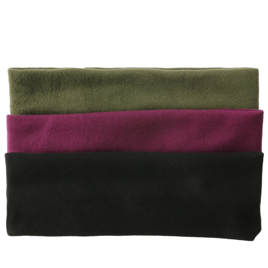 Bandeau Souple Cheveux - noir, aubergine & khaki