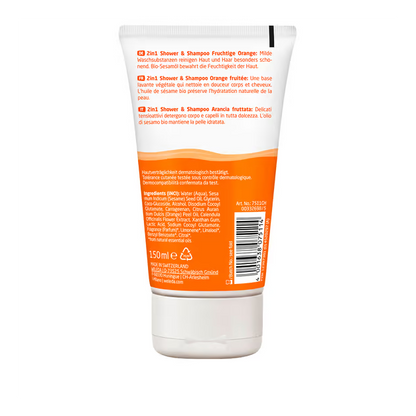 Weleda - Kids 2in1 Shower & Shampoo Orange fruitée