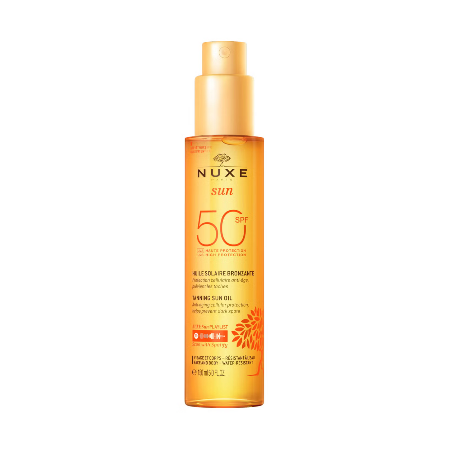 Nuxe - SPF50 -  Huile Bronzante Visage et Corps - Haute Protection