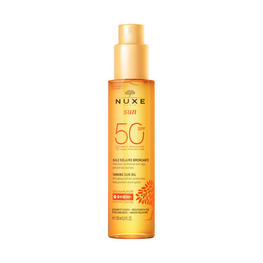 Nuxe - SPF50 -  Huile Bronzante Visage et Corps - Haute Protection