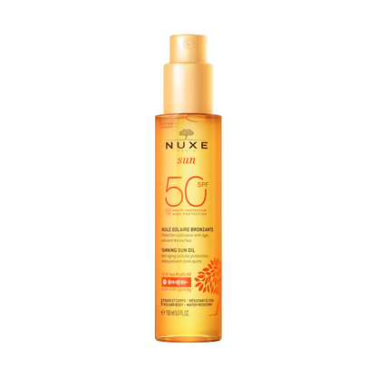 Nuxe - SPF50 -  Huile Bronzante Visage et Corps - Haute Protection