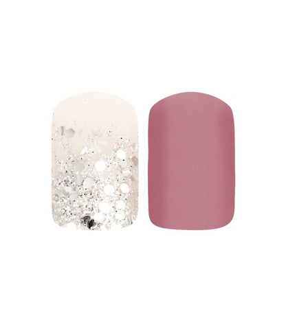 Peggy Sage - Set 24 faux ongles avec patch - pink sparkle