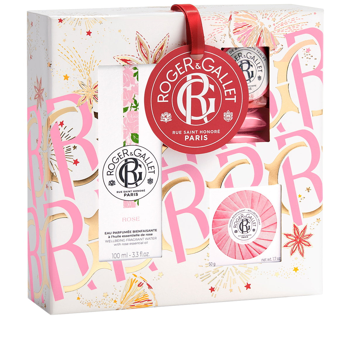 Coffret Noël Rose Eau Parfumée Bienfaisante