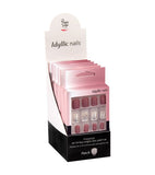 Peggy Sage - Présentoir - Set 24 faux ongles avec patch - pink sparkle