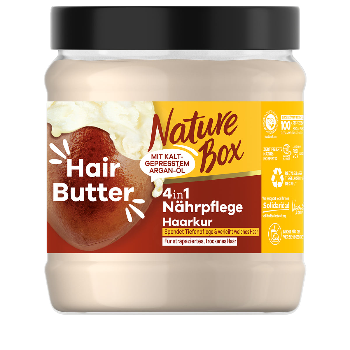 Beurre pour cheveux traitement capillaire 4 en 1 soin nutritif à l'huile d'argan