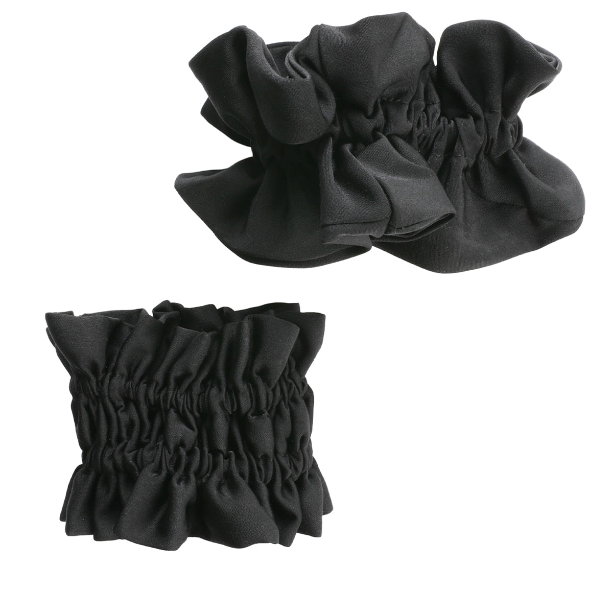 Scrunchies Satin Froncés - noir