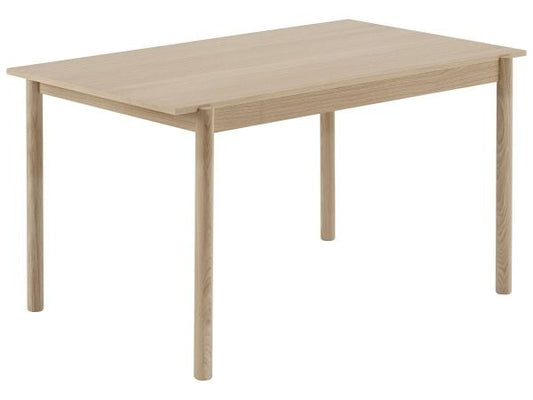 Linear wood table 140 x 85 cm