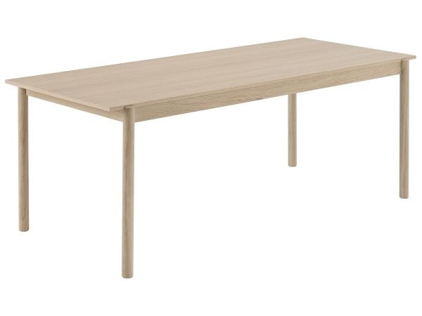 Linear wood table 200 x 90 cm