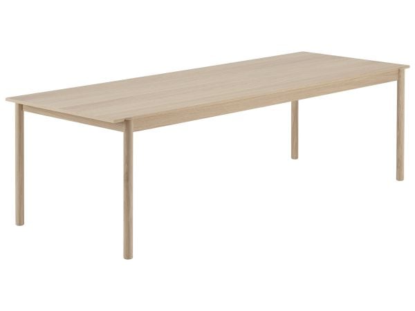 Linear wood table 260 x 90 cm