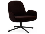 Era Lounge Chair Low Swivel Black Alu