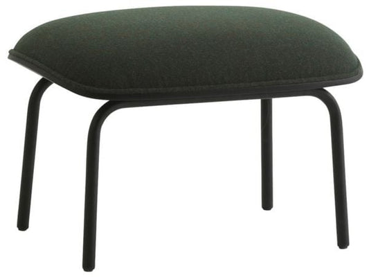 Pad Footstool Black Steel