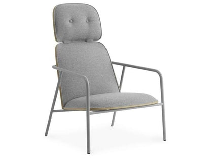 Pad Lounge Chair High Grey Steel