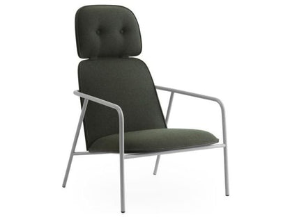 Pad Lounge Chair High Grey Steel