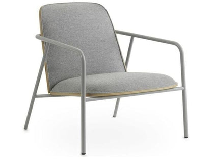 Pad Lounge Chair Low Grey Steel