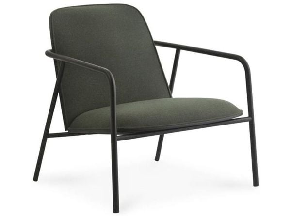 Pad Lounge Chair Low Black Steel