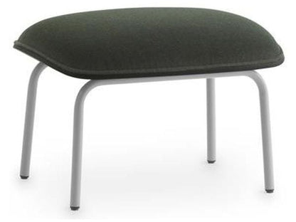 Pad Footstool Grey Steel