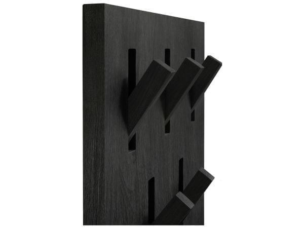 Black Utilitile wall hanger - oak - varnished