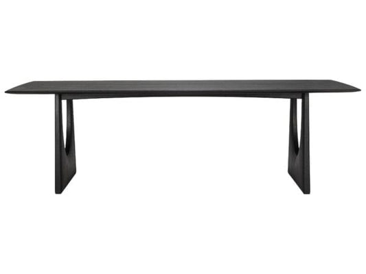 Table Geometric en chêne - noir - vernis - 250cm