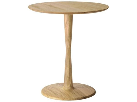 Table Torsion en chêne - vernis - 70 cm