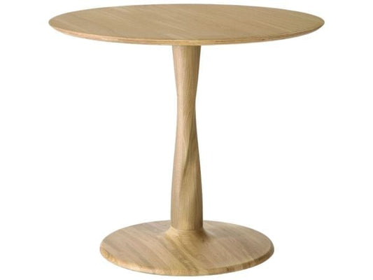 Table Torsion en chêne - vernis - 90 cm