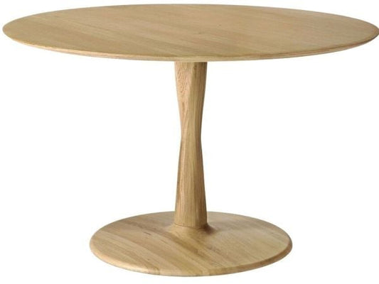 Table Torsion en chêne - vernis - 127 cm