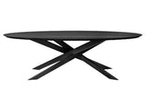 Table Mikado en chêne noir - ovale 267 cm