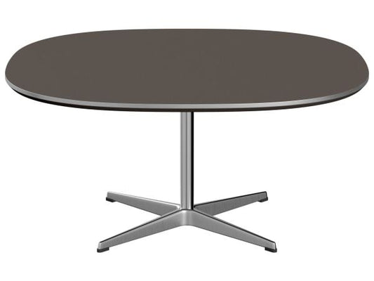 Ø 100 cm / Fenix laminé gris / Central 4 branches - Alu et acier brossé satiné