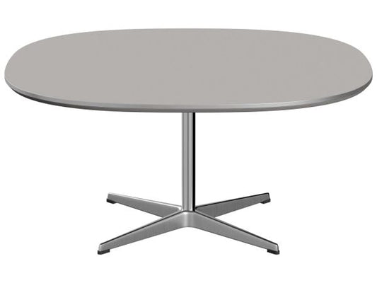 Ø 100 cm / Fenix laminé gris Efeso / Central 4 branches - Alu et acier brossé satiné