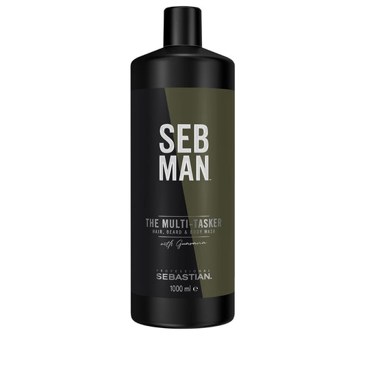 Seb Man - Il Multitasker 3 in 1 - Gel detergente corpo, capelli e barba